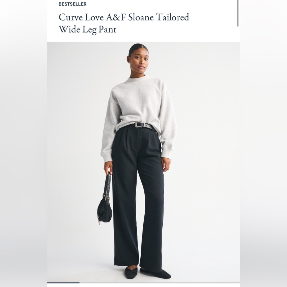 NWT- Abercrombie A&F Sloane tailored wide leg pant